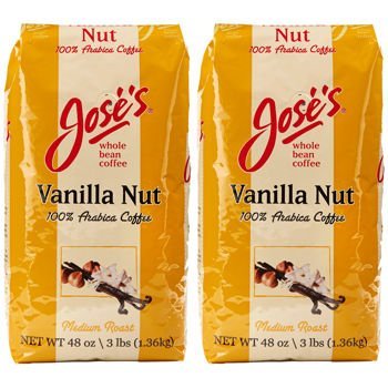 Jose’s Vanilla Nut Whole Bean Coffee 3 lb. Bag 2-pack