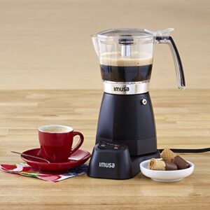 Imusa Black Espresso Maker, 3-6-Cup