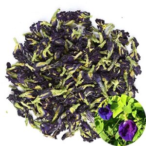 Butterfly Pea Flower Tea Butterfly Pea Tea Rich in Antioxidants Edible Dried Herbal Flowers for Blue & Purple Drinks and Food Coloring 100 g.