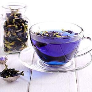 Butterfly Pea Flower Tea Butterfly Pea Tea Rich in Antioxidants Edible Dried Herbal Flowers for Blue & Purple Drinks and Food Coloring 100 g.