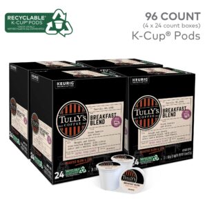 Tully's Coffee Breakfast Blend Keurig Single-Serve K-Cup Pods, Light Roast Coffee, 96 Count (4 Packs of 24)