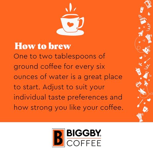 BIGGBY® COFFEE Whole Roasted Coffee Beans | Medium Roast BIGGBY® BEST Flavor, 2.5lb/40oz Bag | Farm-Direct Tanzanian Peaberry, Nicaraguan and Mexican Coffee Beans Boxed in USA