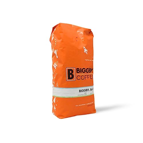 BIGGBY® COFFEE Whole Roasted Coffee Beans | Medium Roast BIGGBY® BEST Flavor, 2.5lb/40oz Bag | Farm-Direct Tanzanian Peaberry, Nicaraguan and Mexican Coffee Beans Boxed in USA