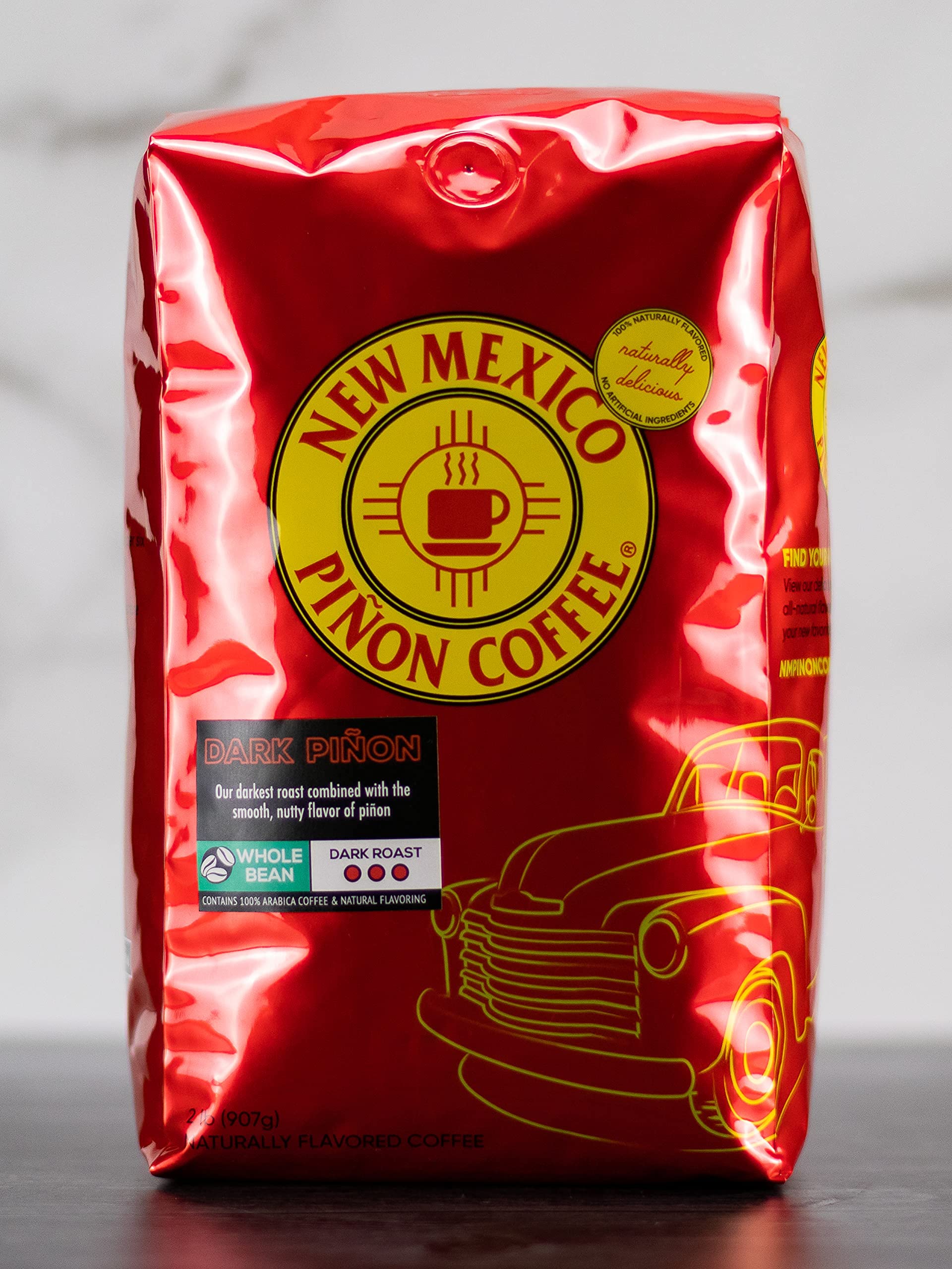 New Mexico Piñon Coffee Naturally Flavored Coffee (Dark Piñon Whole Bean, 2 pound)