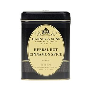 Harney & Sons Herbal Hot Cinnamon | 4oz Tin of Loose Leaf Herbal Tea