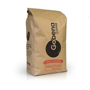 5lb ethiopian yirgacheffe whole bean, light roast, 100% arabica coffee, 80 ounces, 5 pounds