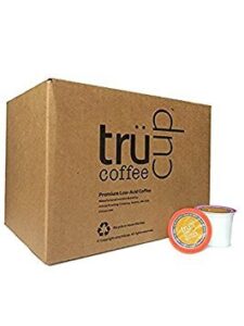 trücup low acid coffee- heart of bold medium dark roast- biodegradable 48 count coffee pods- smooth vienna coffee- can be gentle on the stomach