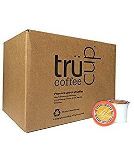 trücup Low Acid Coffee- Heart of Bold Medium Dark Roast- Biodegradable 48 Count Coffee Pods- Smooth Vienna Coffee- Can Be Gentle on the Stomach