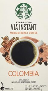 starbucks via® colombia coffee, medium instant, 1.4 ounce