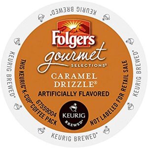 folgers gourmet selections k-cup single cup for keurig brewers, caramel drizzle, 24 count