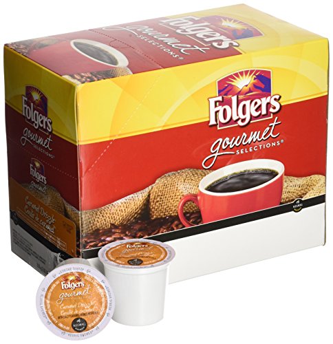 Folgers Gourmet Selections K-Cup Single Cup for Keurig Brewers, Caramel Drizzle, 24 Count