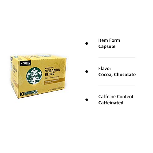 Starbucks Veranda Blend Blonde Roast K-Cup pods - 10 count