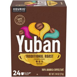 Yuban K Cups Traditional Medium Roast Coffee Pods, 24 count