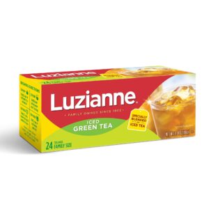 Luzianne Green Tea Bags, Family Size; Unsweetened; 144 Tea Bags (6 Boxes of 24 Count Pack), Specially Blended for Iced Tea; Clear & Refreshing Home Brewed Southern Iced Tea