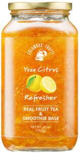 columbus' frutti real fruit tea & smoothie base (yuzu citron) - 36 oz (2.2 pound)