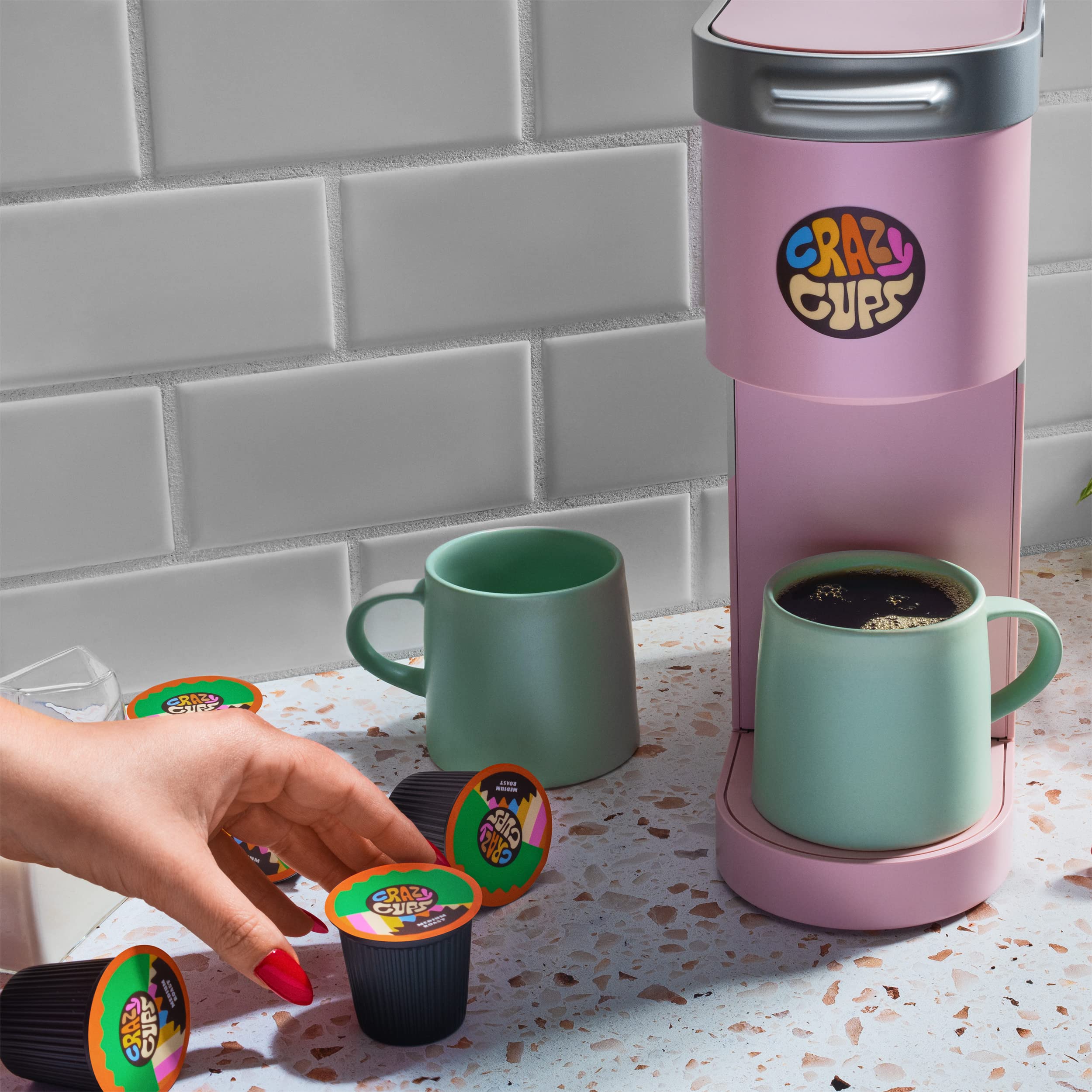 Crazy Cups Flavored Coffee for Keurig K-Cup Machines, Decaf Chocolate Raspberry Truffle, Hot or Iced Coffee, 80 Single Serve, Recyclable Pods