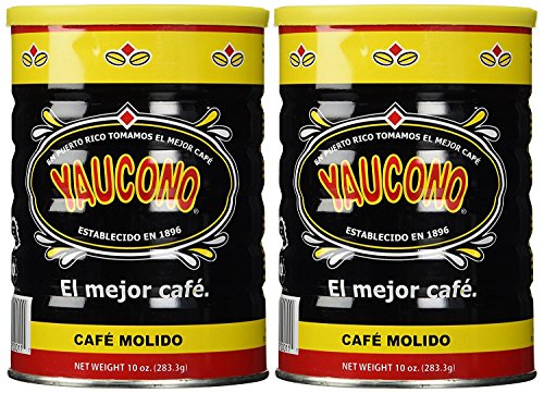 Yaucono Ground Coffee, Medium Roast, 10 Ounce Can (Pack of 2)