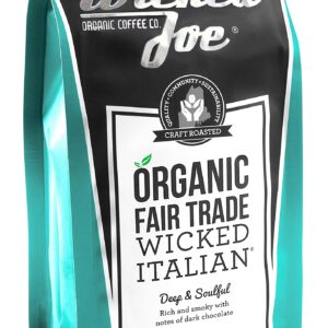 Wicked Joe Organic Coffee Wicked Italian Ground, 12 Ounce