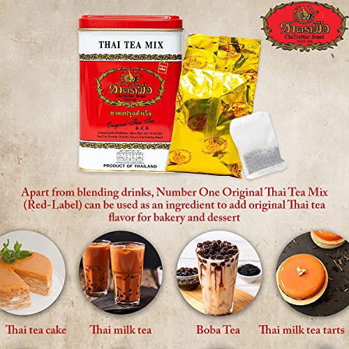 Number-One Brand Original Thai Tea Mix Red Label, 4g x 50 Tea Bags