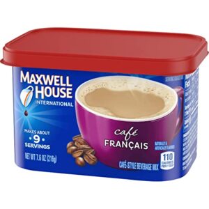 Maxwell House International Cafe Francais Style Instant Coffee, 7.6 Ounce (Pack of 4)