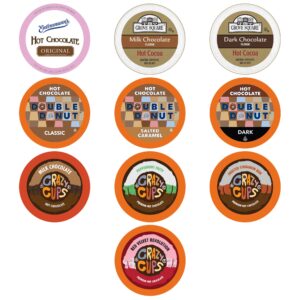 hot cocoa and chocolate variety sampler pack for keurig k-cup brewers, 10 count