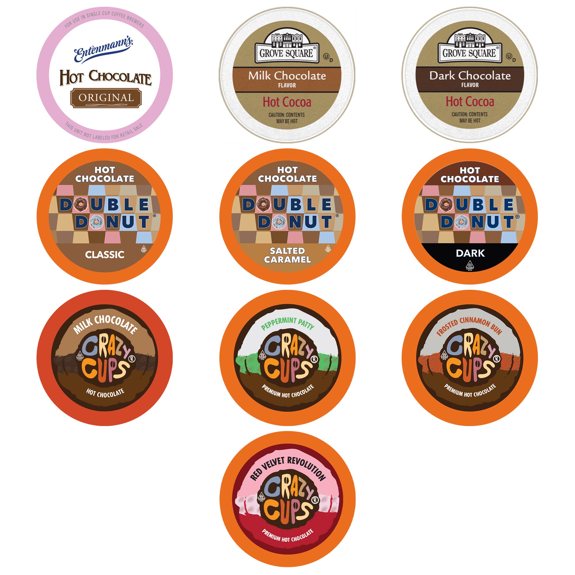 Hot Cocoa and Chocolate Variety Sampler Pack for Keurig K-Cup Brewers, 10 Count