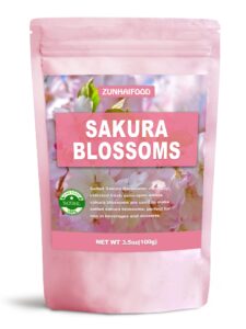 edible salted sakura blossoms, premium pickled sakura cherry blossoms, 3.5oz(100g)