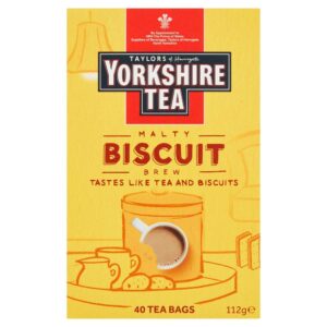 yorkshire tea biscuit brew 40 tea bags 100g (pack of 3)