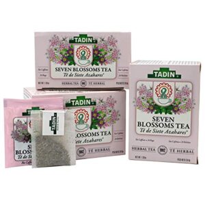 tadin tea seven blossoms tea with linden flowers valerian root, caffeine - free, 24 count (pack of 3)