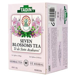 Tadin Tea Seven Blossoms Tea with Linden Flowers Valerian Root, Caffeine - Free, 24 Count (Pack of 3)