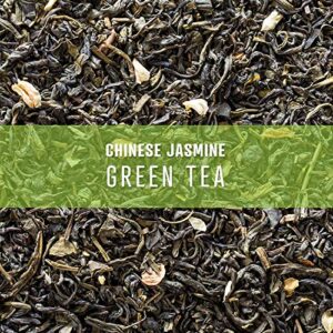 Elevate Tea Chinese Jasmine Tea - Loose Leaf Green Tea, Medium Caffeine, 3 oz Pouch - 30 Cups, Hot & Iced Tea, No Artificials, Unsweetened Jasmine Tea Loose Leaf