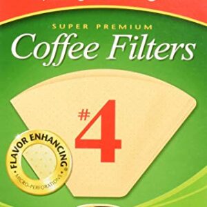 Melitta M4 Cone Coffee Filters Natural, 100 Count, Brown