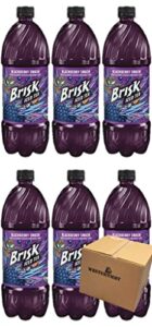 brisk icead tea blackberry smash, 33.8 fl oz, 6 bottles