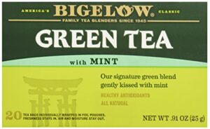 bigelow tea green tea with mint, 20 ct