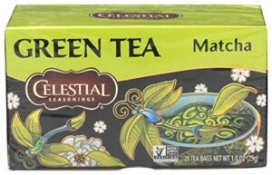 celestial seasonings tea green matcha bag, 20 ct