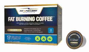 fat burning keto coffee k cup pods- organic colombian roast infused with green tea antioxidants, skinny diet friendly, fitness & weight loss friendly