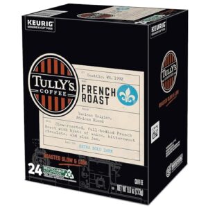 Tully's Coffee French Roast, Single-Serve Keurig K-Cup Pods, Dark Roast Coffee, 24 Count