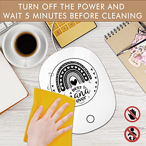 Nana Gifts, Nana Gifts for Mothers Day, Nana Gifts from Grandkids - Smart Warmer Thermostat Coaster with Mug, Grandma Birthday Gift, Beverage Warmer Maintain Temperature 120℉-140℉