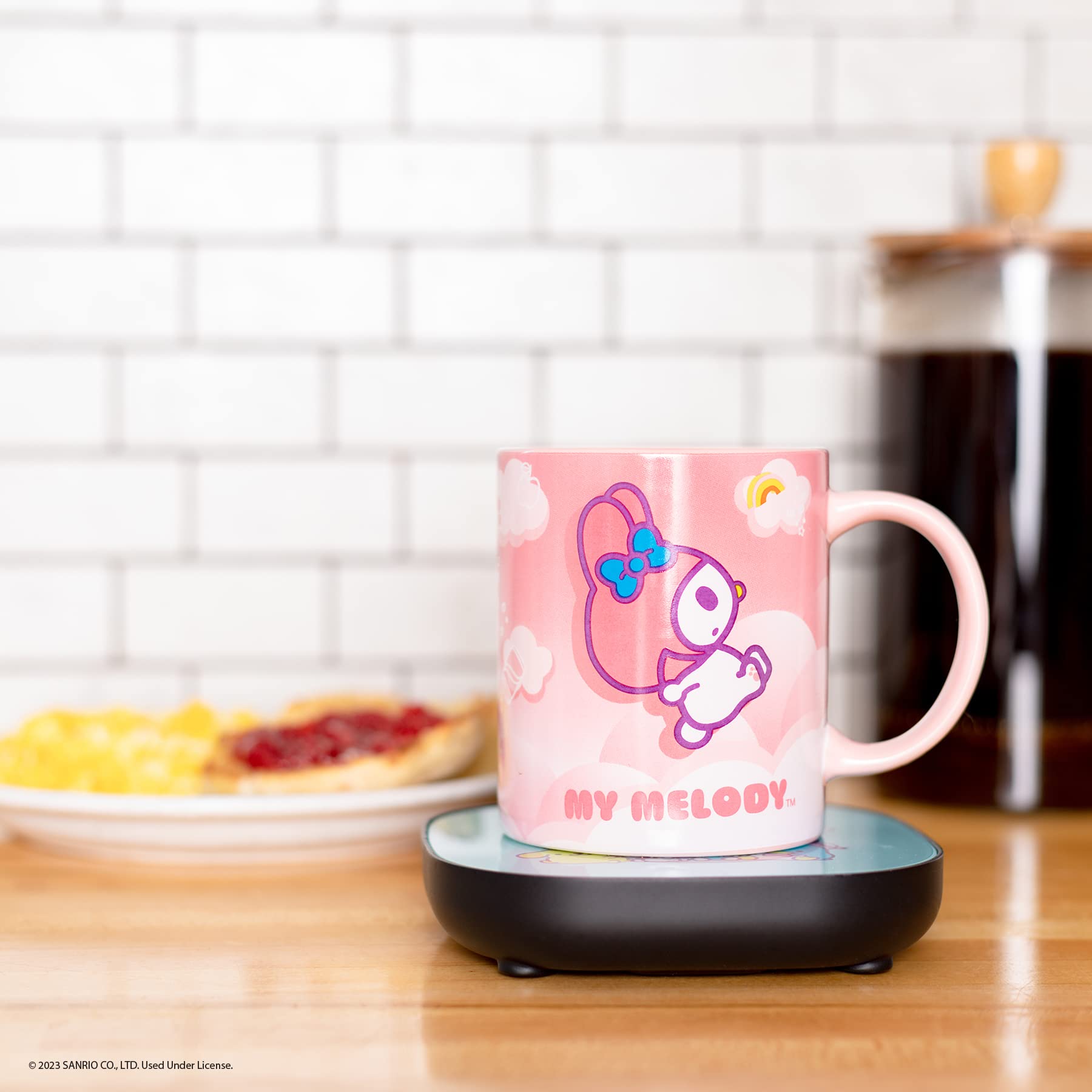 Uncanny Brands My Melody Coffee Mug with Electric Mug Warmer – Keeps Your Favorite Beverage Warm - Auto Shut On/Off