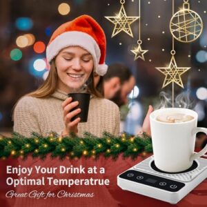 Mug Warmer,Coffee Warmer for Desk with Auto Shut Off,Keep Temperature Up to 131℉/ 55℃ for Office/Home to Warm Coffee Tea Milk Candle Heating Wax,Great Gift for Christmas