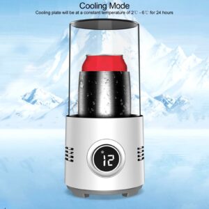 FASJ Cool and Heat Smart Cup, 2 in 1 Portable Beverage Drink Cooler Warmer Degree C ‑60 Fast Cooling Heating, Lightweight Electric Heating Cup for Parties /Offices /Travel One Key to Start