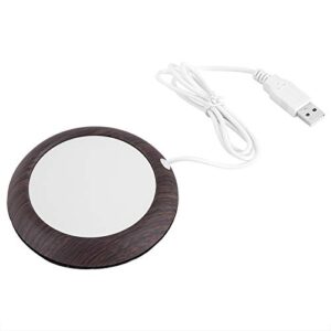 Zerone USB Cup Warmer, Wood Grain Heat Beverage Mug Mat Office Tea Coffee Heater Pad Coffee Milk Tea Water Cocoa Office Desk Home Christmas Birthday Lover