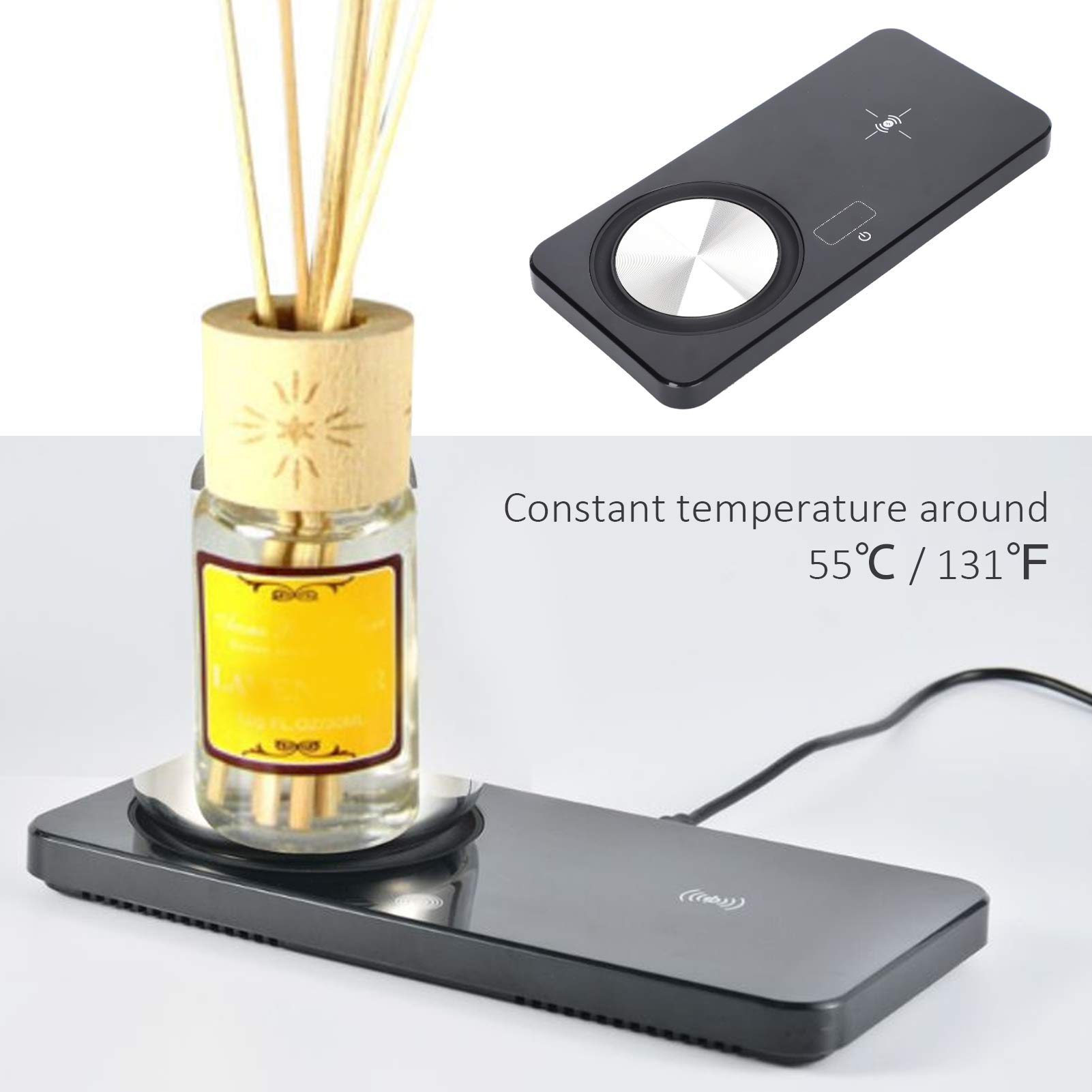 Coffee Warmer Phone Charger, Desktop Beverage Warmer Heater Heating Pad, Wireless Charging pad, Coffee Warmer for Desk