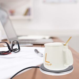 UPKOCH Coffee Mug Warmer USB Heating Coaster Tea Cup Warmer Heater Beverage Warmer Milk Tea Candle Warmer Candle Wax Cup Warmer Heating Plate