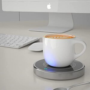 Smart Coffee Mug Warmer for Desk， Coffee Warmer Plate for Cocoa Tea Water Milk with Auto Shut Off After 6 Hours Feature， Cup Warmer for Office Desk Use，Heating Plate Candle Wax Warmer