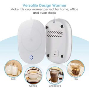 Spmmmner Coffee Mug Warmer for Desk with Auto Shut Off, Coffee Cup Warmer for Desk Office Home, Electric Beverage Warmer Plate for Coffee Tea Milk and Cocoa, White