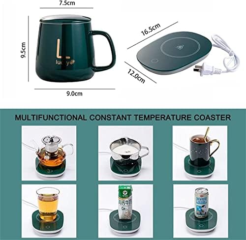 MWNAGO Coffee Mug Warmer Set with Cup, Electric Coffee Warmer for Desk with Auto Shut Off, Smart Cup Warmer Set with Cup for Heating Coffee, Beverage, Milk, Tea and Hot Chocolate