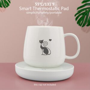 Fshopping Smart Cup Warmer Pad Coffee Mug Warmer for Coffee Tea Beverage Milk Cocoa Water Soup