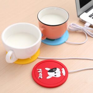 SOLUSTRE 3pcs Heating Coaster Coffee Coasters Heated Mug for Coffee Coffee Warmers Silicone Heating Coaster Mug Warmer Coaster Heater Coaster Mat Office Cup Warmer USB Heating Coaster Gift