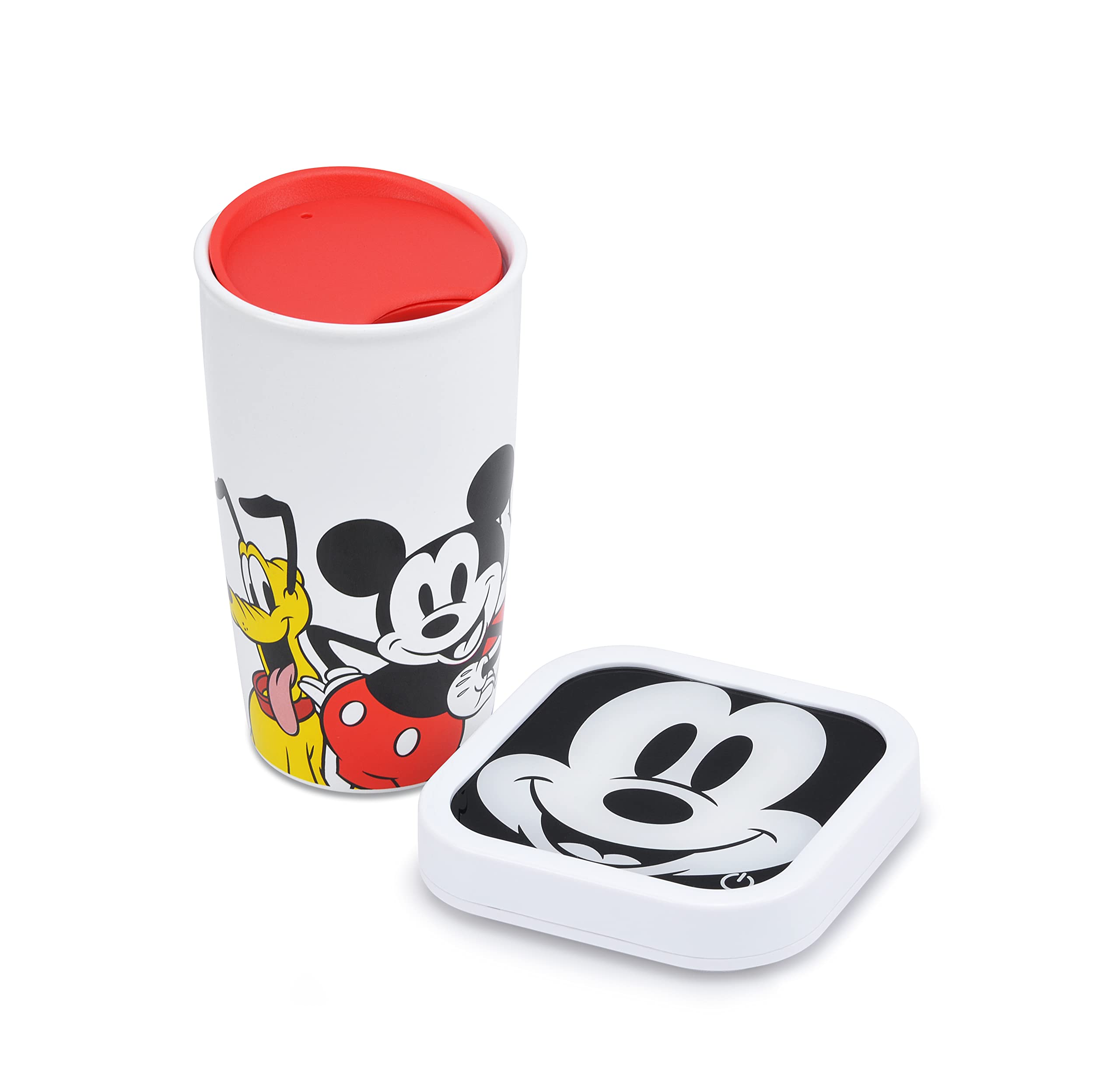 Mickey & Friends Glass Top Mug Warmer with 16 Ounce Mug